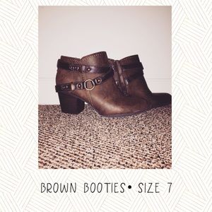 Brown Ankle boots Worn Once
